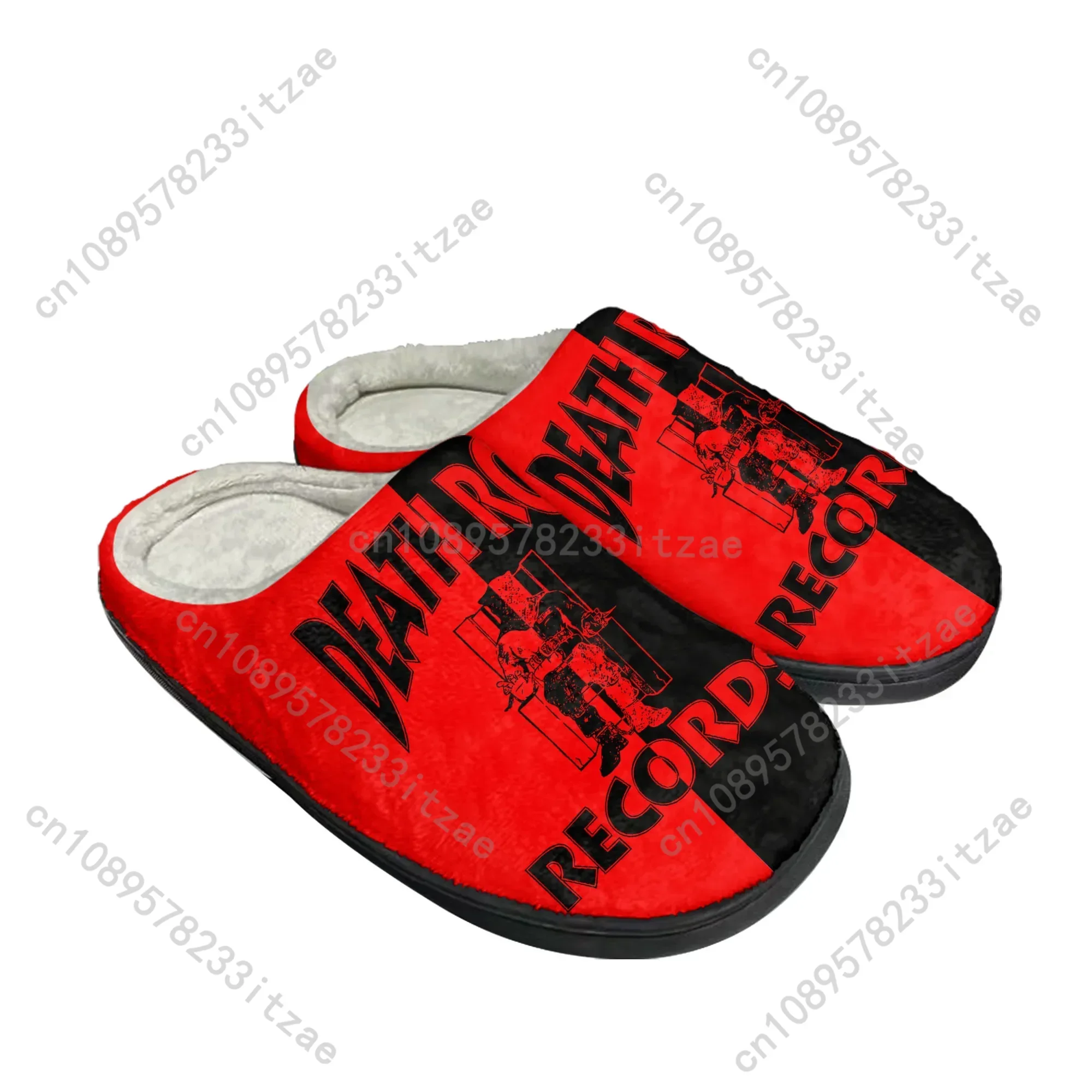 

Death Row Records Home Cotton Custom Slippers Mens Womens Teenager Plush Pattern Non-Slip Casual Keep Warm Shoes Thermal Slipper