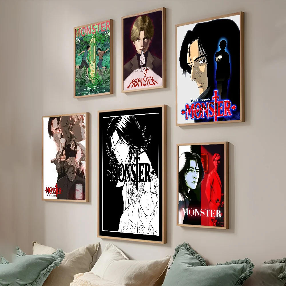 N-Naoki Urasawa S Monster Anime Vintage Posters Sticky Vintage Room Home Bar Cafe Decor Kawaii Room Decor