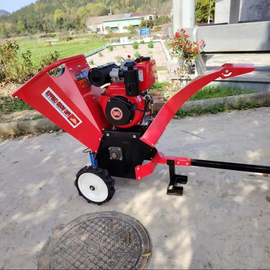 Trituradora de Madera para Exteriores Personalizada de 15 HP, Trituradoras de Madera Confiables para Jardinería y Agricultura