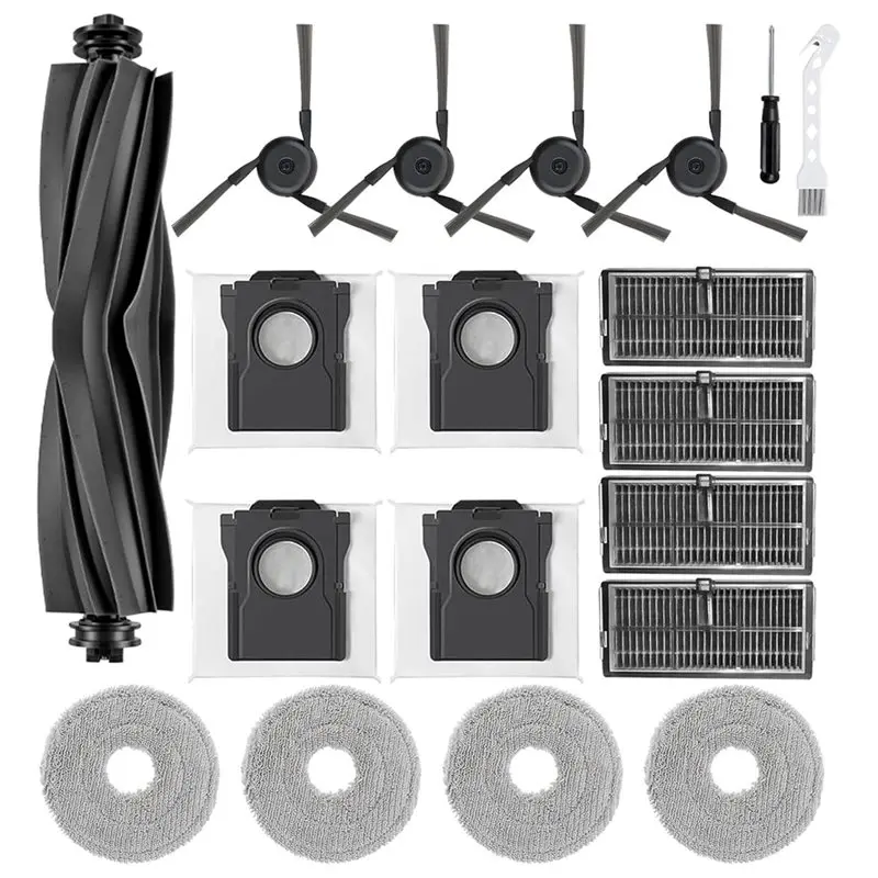 

Комплект аксессуаров FZFZ (19 шт.): основная и боковые щетки, фильтры, насадки для влажной уборки, мешки для сбора пыли для пылесосов Dreame L40 Ultra, X40 Master и MOVA P10/P50 Pro Ultra