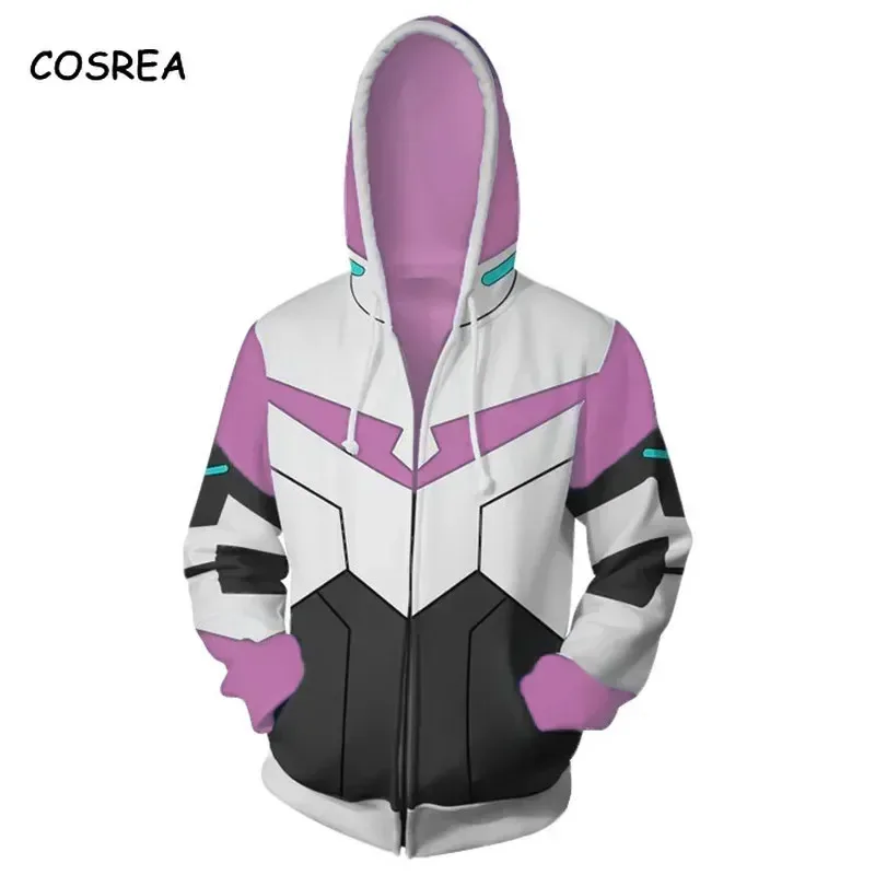 Voltron felpa con cappuccio corta crop top sportivo Shiro/tl/hunk/Pidge/felpe a maniche lunghe cardigan costume cosplay