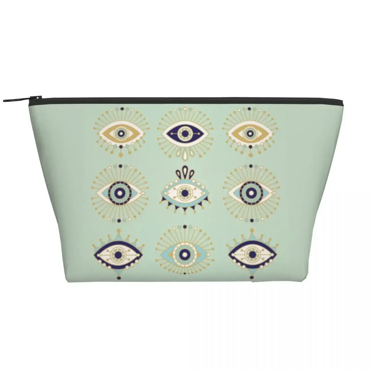 Evil Eye  Makeup Bag for Women Travel Cosmetic Organizer Fashion Mediterranean Hamsa Lucky Charm Storage Toiletry Bags