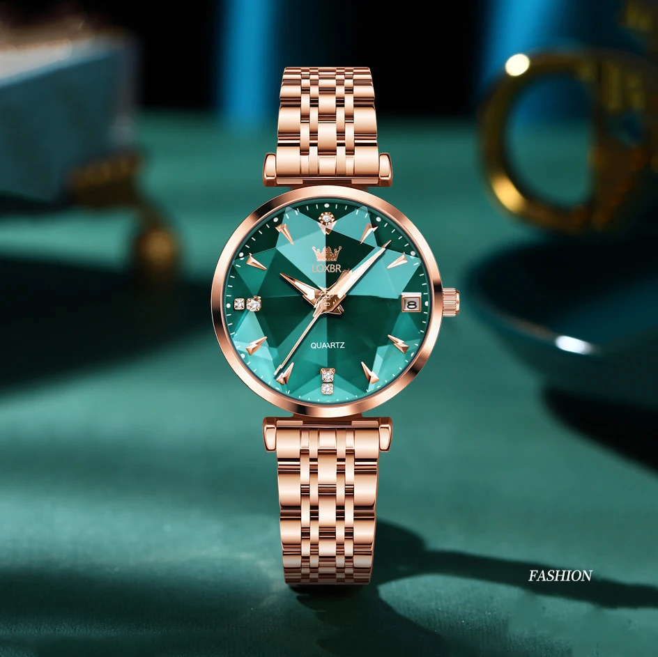 女性用高級クリスタルデイトウォッチ ハート・オブ・ザ・オーシ - Open Heart Watch のレビューと価格