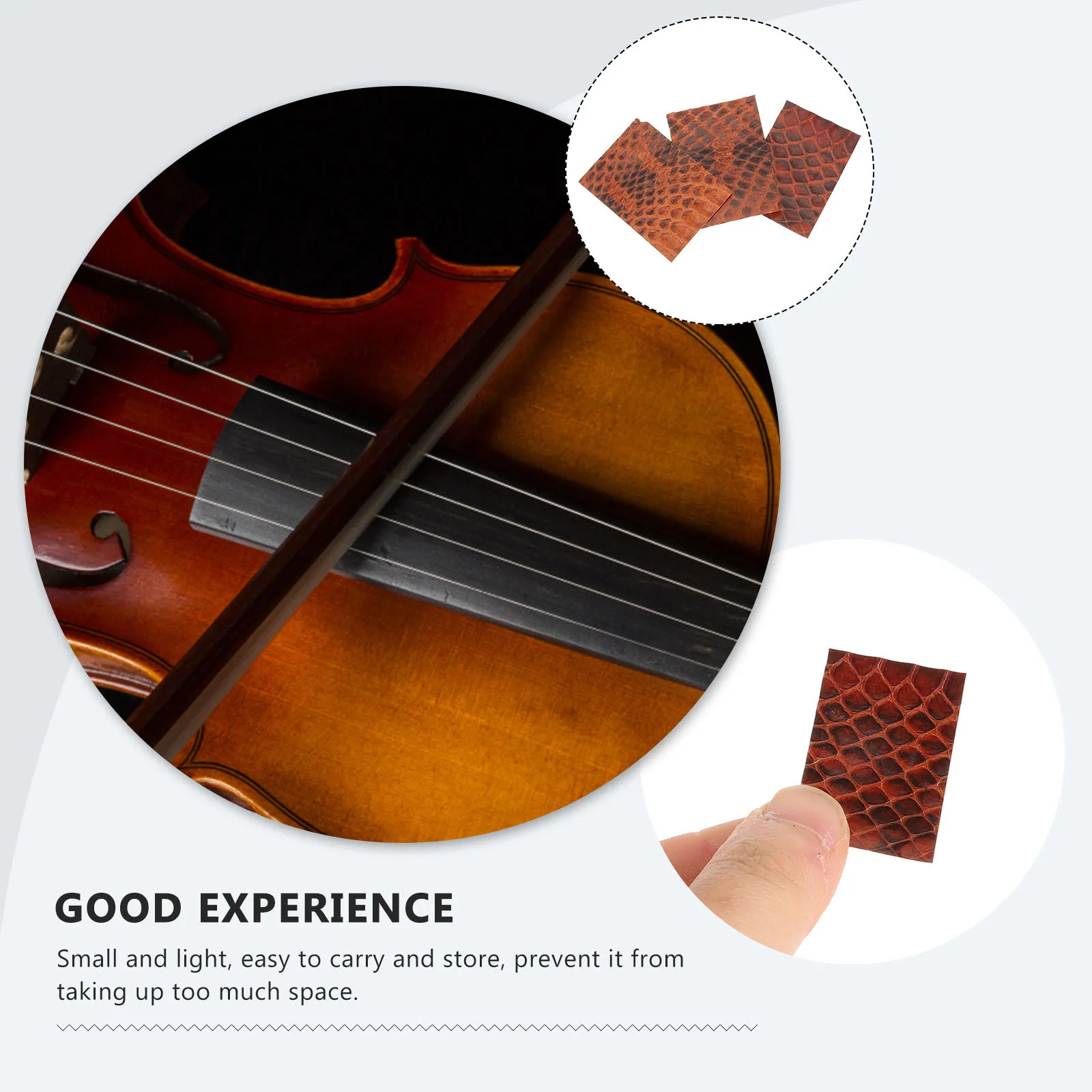 

3Pcs Violin Bow Sleeve Premium Snakeskin Material Durable Easy Install Remove Practical Long-Lasting Use Accessories