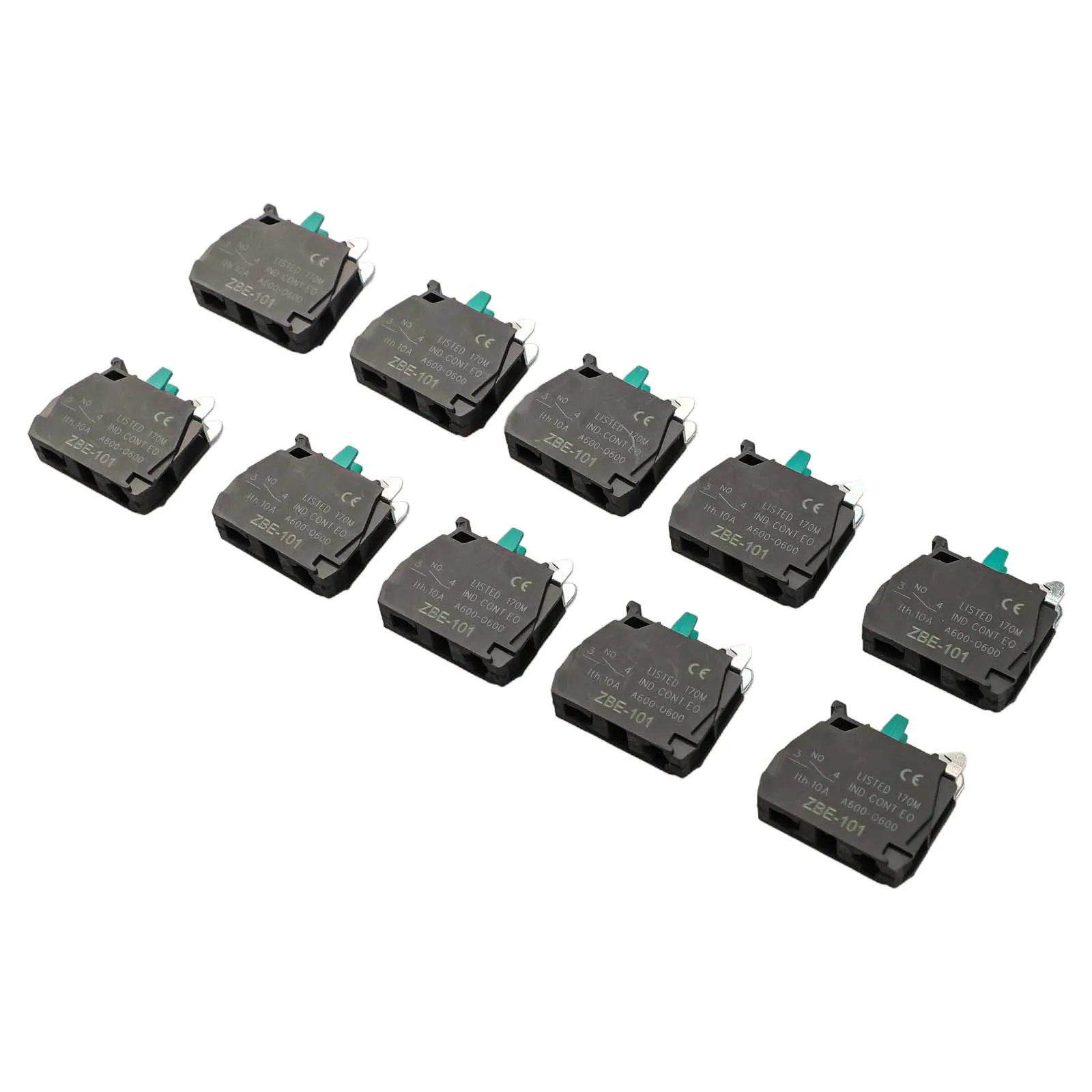 Screw Clamp Terminal Single Contact Block High Conductivity with 10PCS Screw Clamp Terminals ZBE 101 and ZBE 102 in Silver Alloy