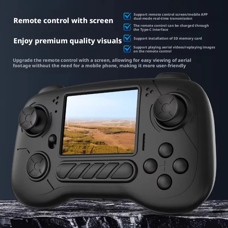 โดรนถ่ายภาพทางอากาศรุ่นใหม่พร้อมรีโมทคอนโทรลหน้าจอ  โดรนถ่ายภาพทางอากาศระดับมืออาชีพความละเอียดสูง ของเล่นและของขวัญ