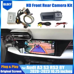 For Audi A3 S3 RS3 8Y 2020 2021 2022 2023 Original Screen / Plug and Play HD Night Vision Front Rear View Parking Camera Kit