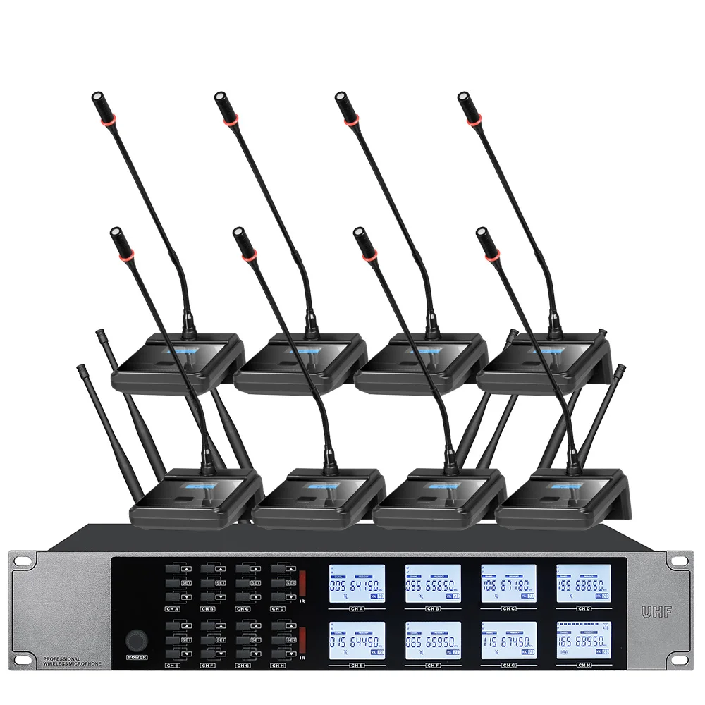 UHF wireless microphone system conference capacitor microphone is suitable for large and small conference room microphones