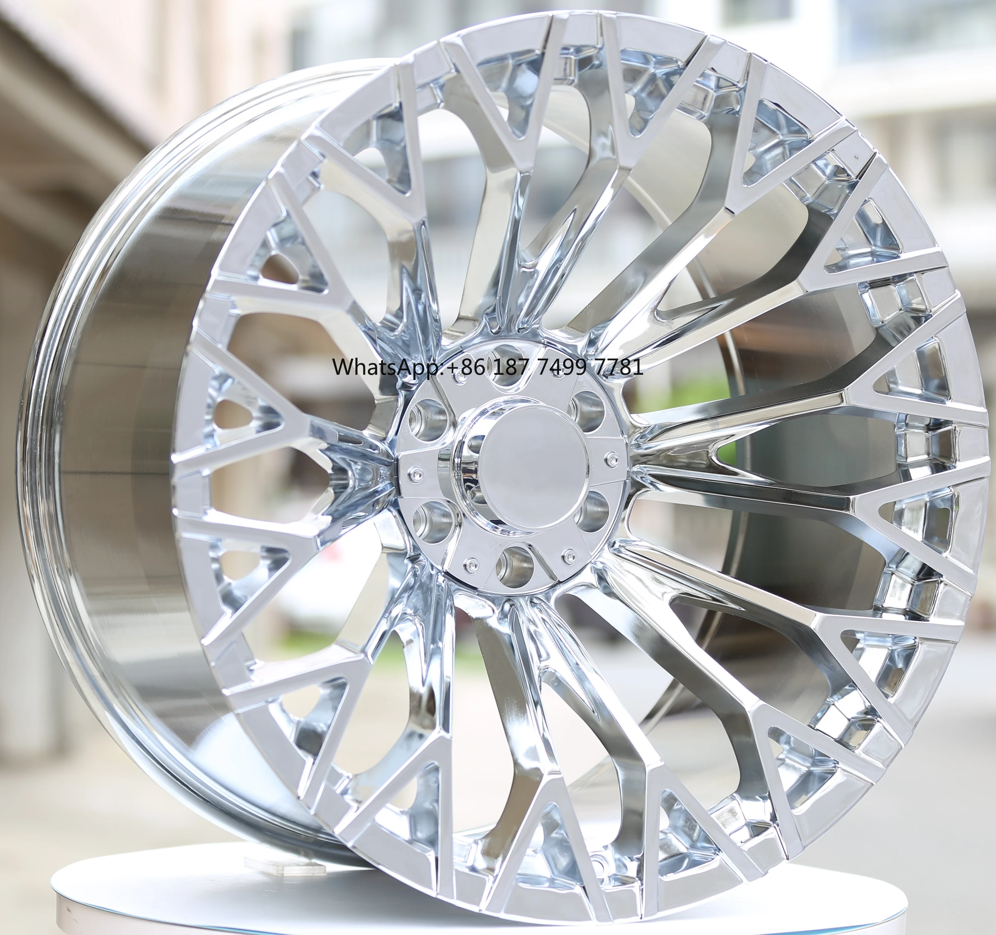 

20-22 Inch Aluminum Alloy Chrome Wheel Hub 5x127/5x139.7/6x135/6x139.7 Off-Road Upgrade for Pickup & SUVs