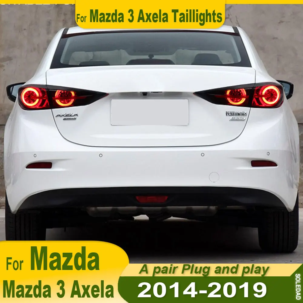 

Car Taillight for Mazda 3 Axela Tail Lights 2013-2019 Mazda 3 Hatchback Version Rear DRL Fog Brake Turn Signal Reversing