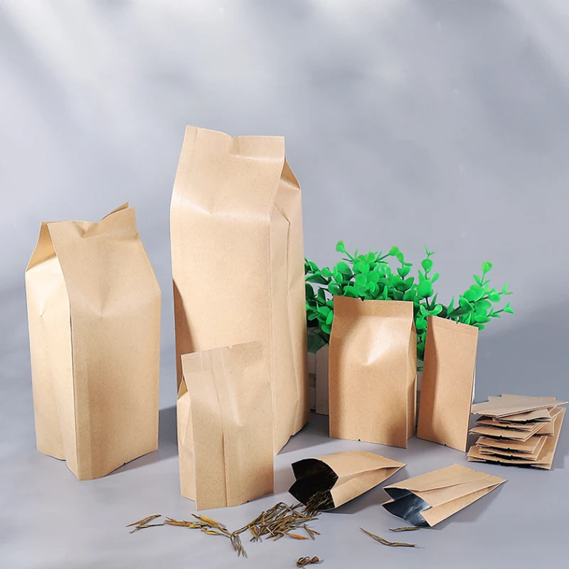 Custom Printed Kraft Paper, Eight-Sided Heat Sealing Bag, Tea Dry Fruit Pouch