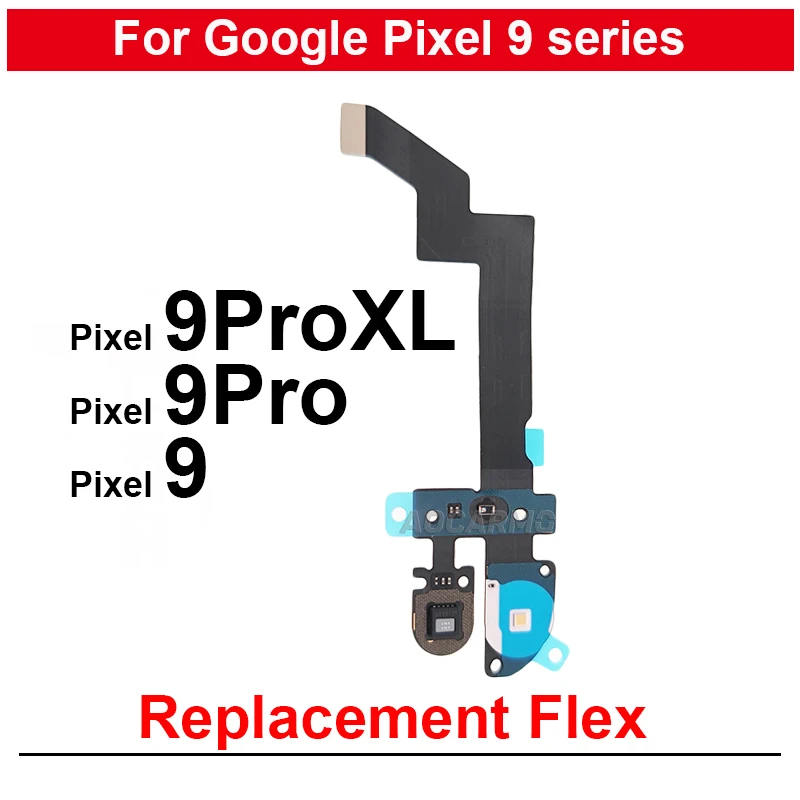 Top Noise Reduction Microphone Connection Mic + Flash Small Board Sensor Flex Replacement Part For Google Pixel 9 9Pro Pro XL