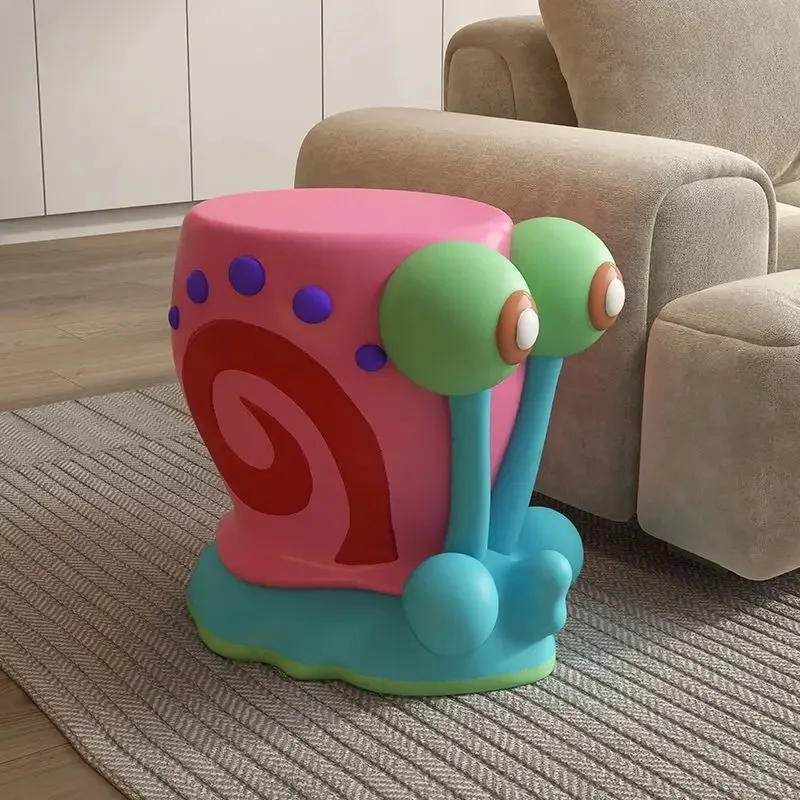 Snail‑Shaped Shoe‑Changing Stool Household Low Bench Entryway Side Table Decorative Seat For Living Room Hallway Home Decoration