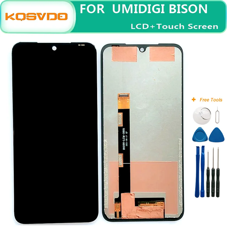 New 100% Tested For UMIDIGI Bison LCD Display + Touch Screen Assembly Replacement For Umidigi Bison 2021 Bison GT Screen+tools