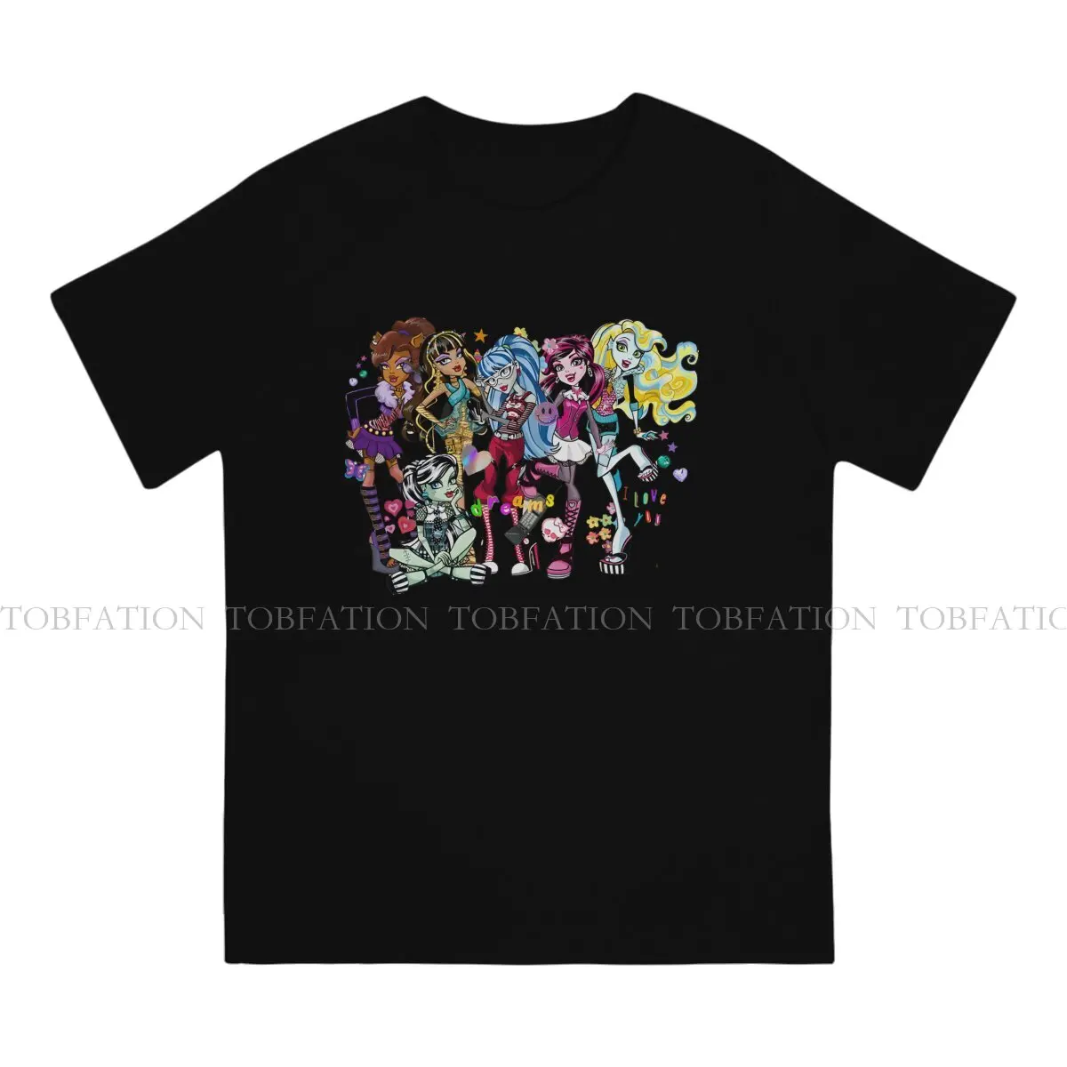 Monster High Anime 90S T Shirt Fashion Men's Tees Summer Cotton Clothing Harajuku Crewneck TShirt