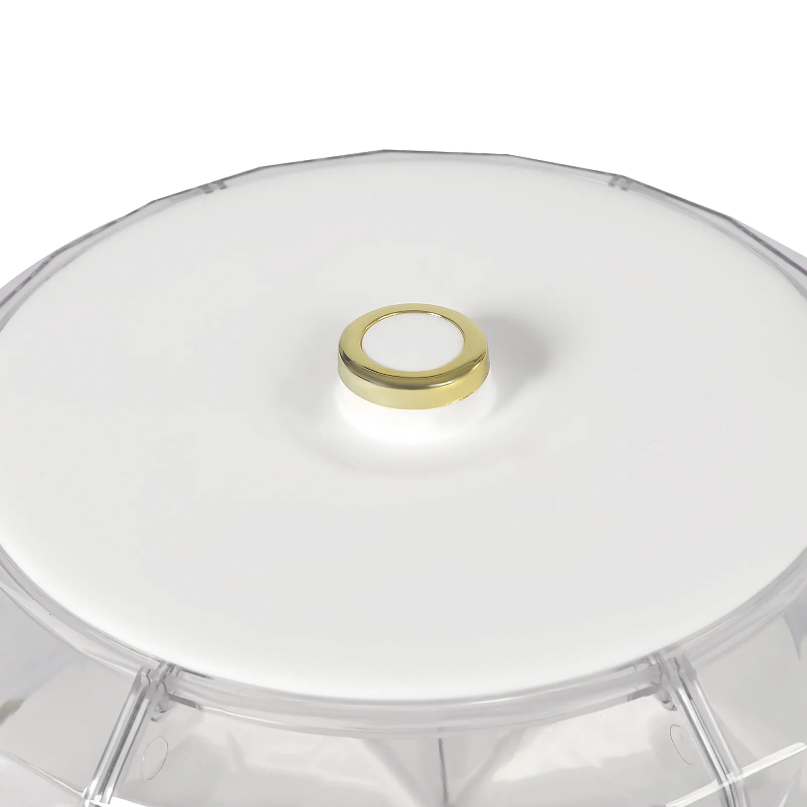 360 °   موزع حبوب دوار 6 شبكات للتخزين مع توزيع بلمسة واحدة - سعة 6 كجم، مقاوم للرطوبة/الحشرة (أبيض بسيط) ​