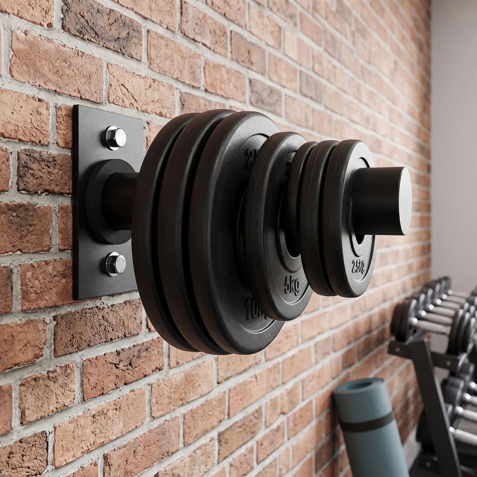 Wall-Mounted Weight Plate Hold - огляд і ціна Home Gym Fitness