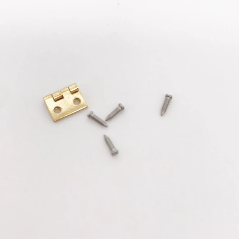 

12pcs Dollhouse Hinges Alloy Lightweight For Mini House Living Room Decor Kids Home Miniature Hardware Fittings Mini Hinge
