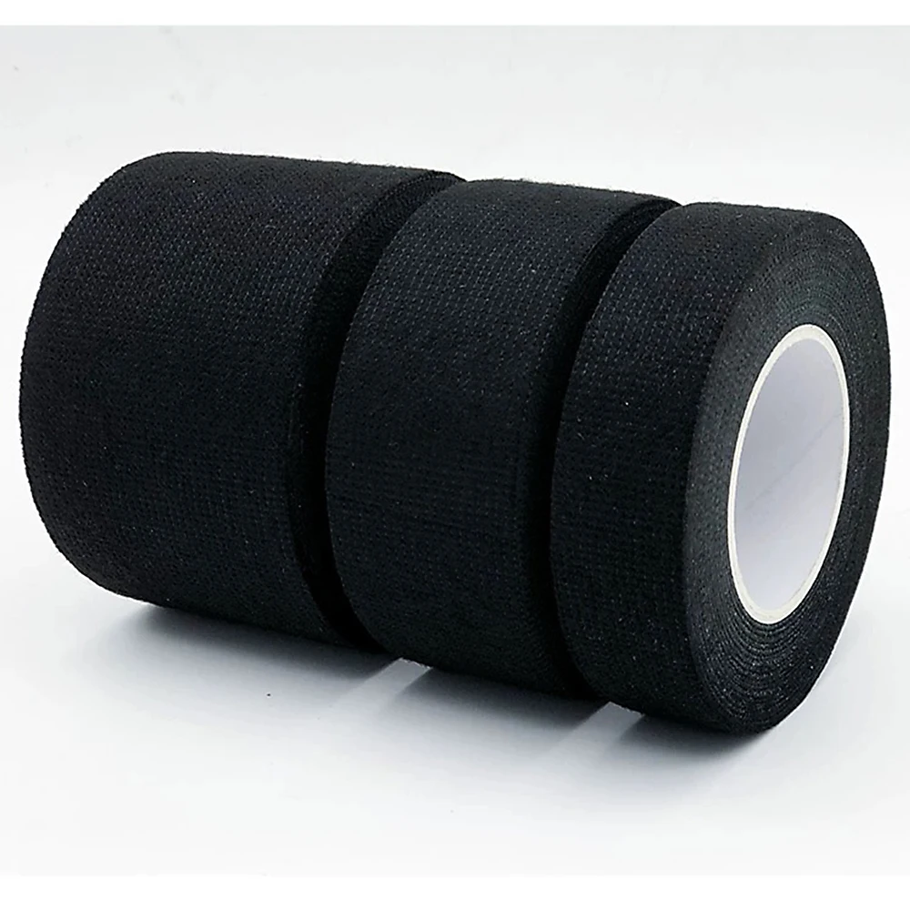 Electrical Tape Heat Resistant Wire Harness Bundle Insulation Auto Wiring Fabric Cloth Wrap Black Waterproof Cable Adhesive Tape