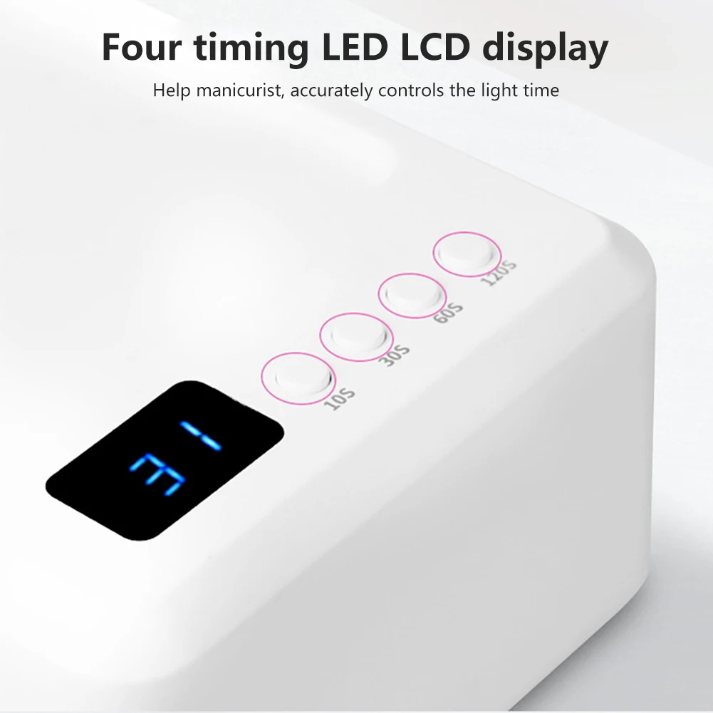 ネイルアート用LEDランプ72W,ハンドレスト枕ホルダー付きネイルドライヤー,すべてのジェルネイルポリッシュ用機器