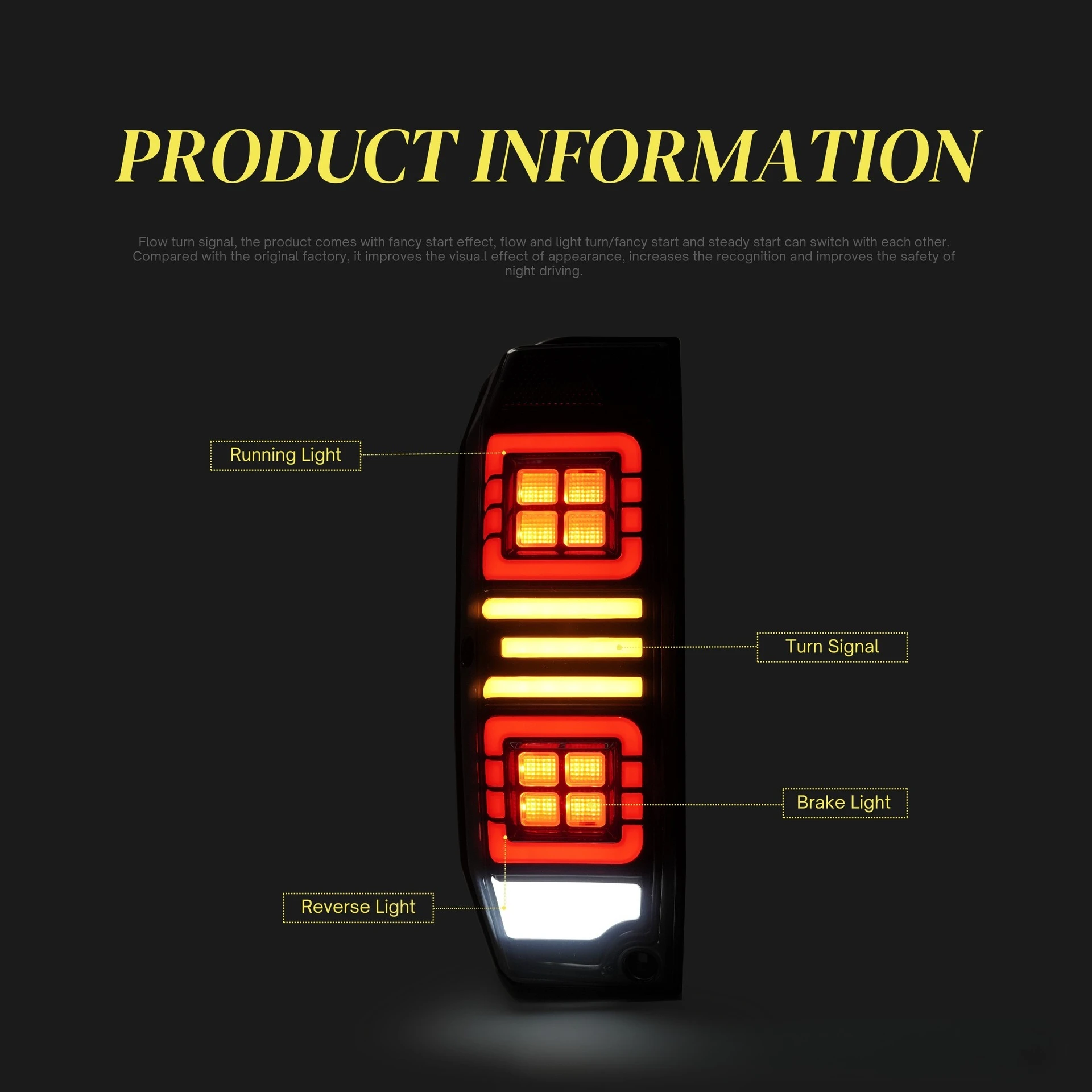 High Bright LED Tail Light Assembly Brake Reverse Anti-Collision Lamp For Toyota Land Cruiser LC71 Prado 1985-Present