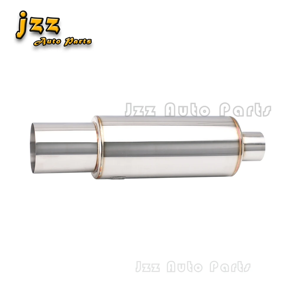 

Modified Car Exhaust Pipe Performance Straight Round 2.5" to 4" Stainless Steel Racing Silencer Universal Exhaust Muffler