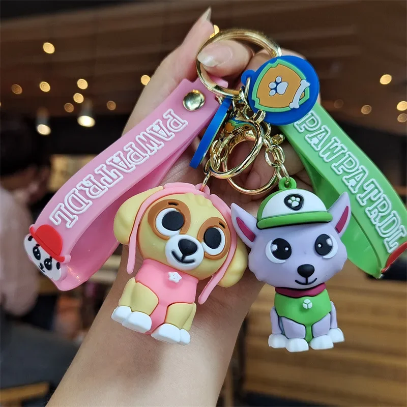 Paw Patrol Keychain Key Chase Skye Holder Anime Cartoon Cute Doll Backpacks Hanging Decorations Key Chain Children Birthday Gift