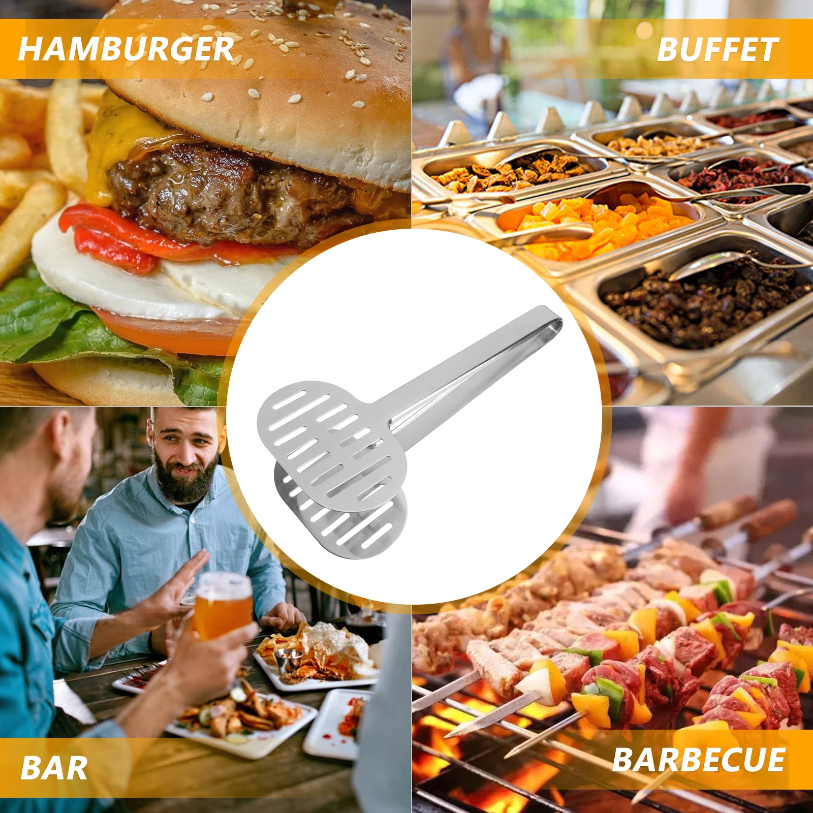 

Food Tongs Cutlery for Serving Our Kitchen Cooking Stainless Steel Clip Clips Barbecue