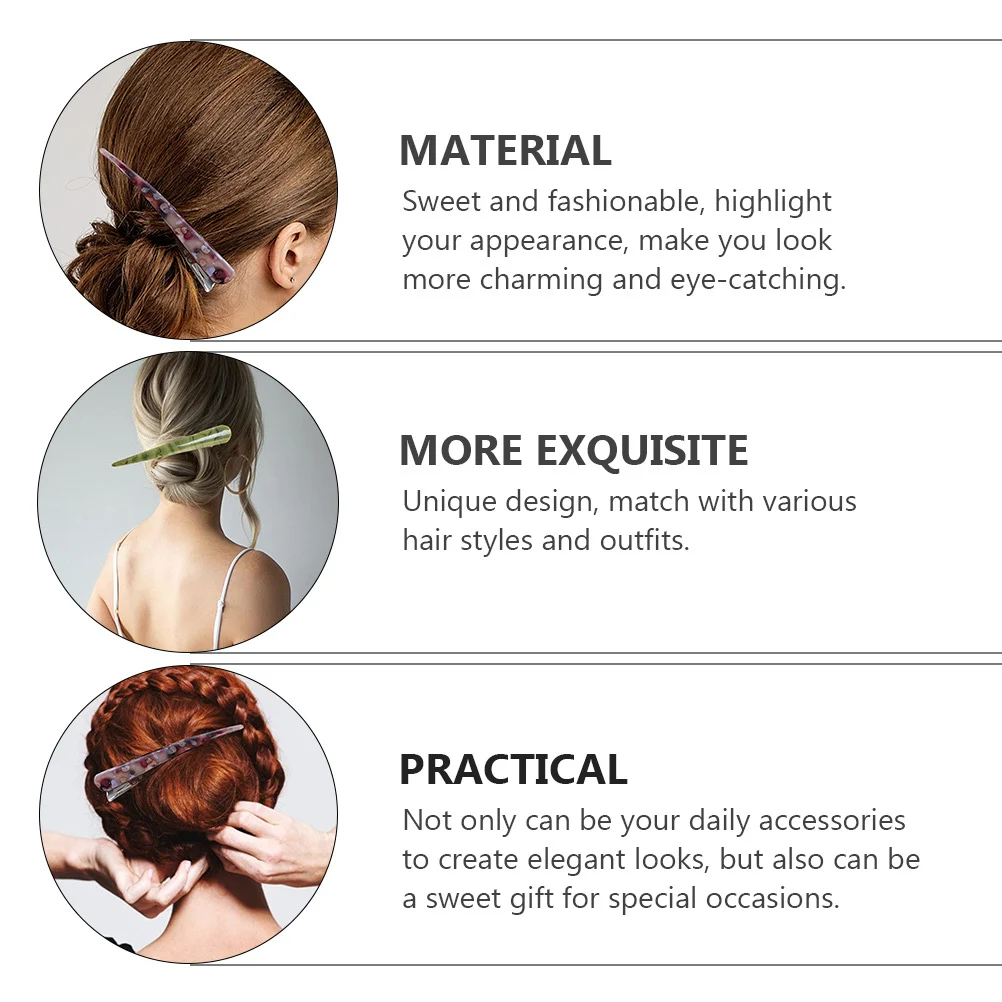 

2Pcs Duckbill Hair Clips Sharp Hairpins Elegant Styling Accessories for Women Daily Party Use Exquisite Non-Slip Hair