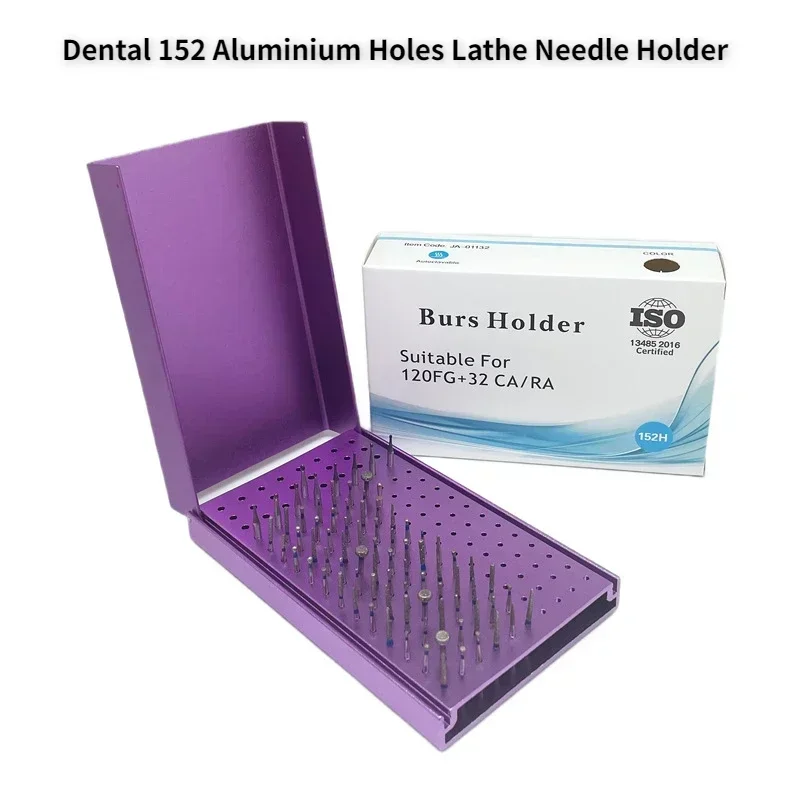 Low High Speed Needles Rack Sterilized Box Dental 152 Aluminium Holes Lathe Needle Holder Disinfection Case Oral Care Consumable