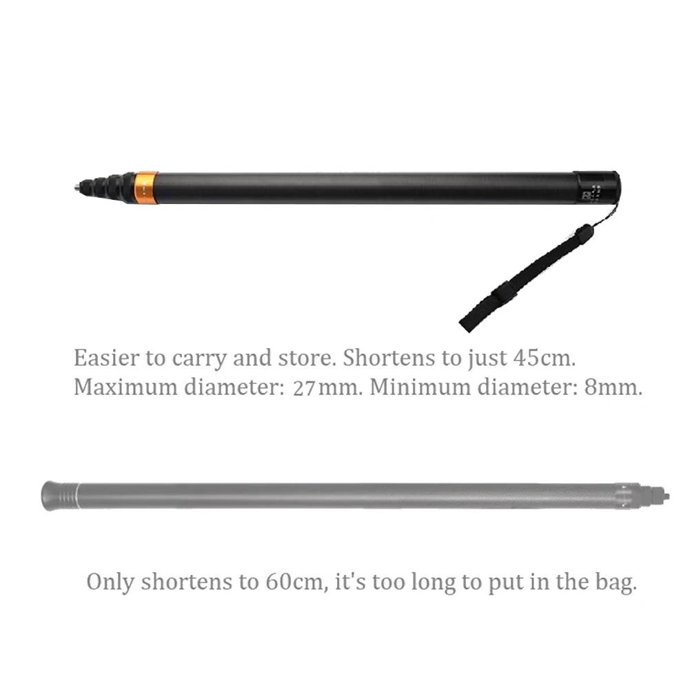 

invisible selfie stand Carbon Fiber Invisible Extendable Edition Selfie Stick for