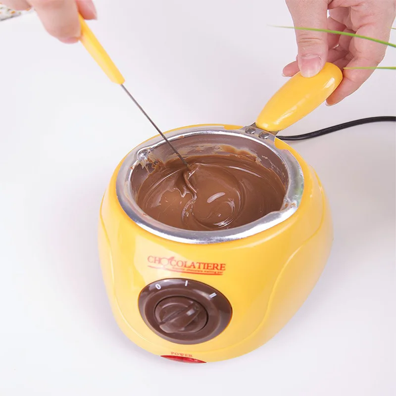 Horno de calefacción eléctrica para chocolate, olla eléctrica para derretir dulces, máquina de fuente de Fondue, juego de herramientas de molde para hornear Bak de cocina