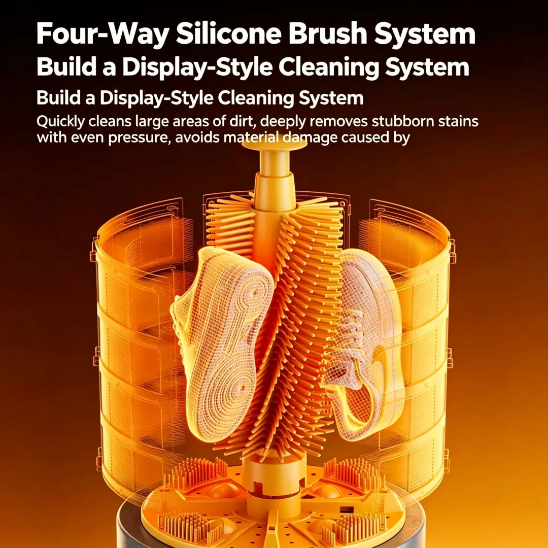 New Full‑Wall Brush Shoe Washing Machine, Household Mini Semi‑Automatic Wash‑Spin‑Dry All‑in‑One Shoe & Laundry Gadget