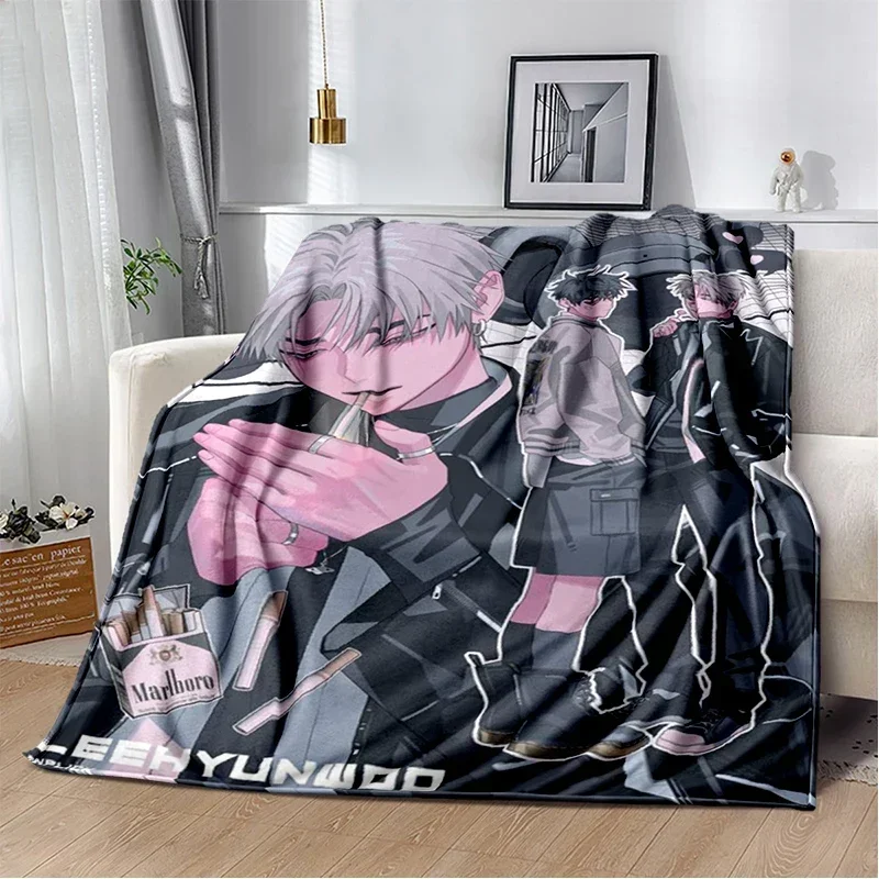 

Animation "Time Agent" blanket, home office leisure sofa blanket, multi-functional travel convenient warmth blanket gift blanket