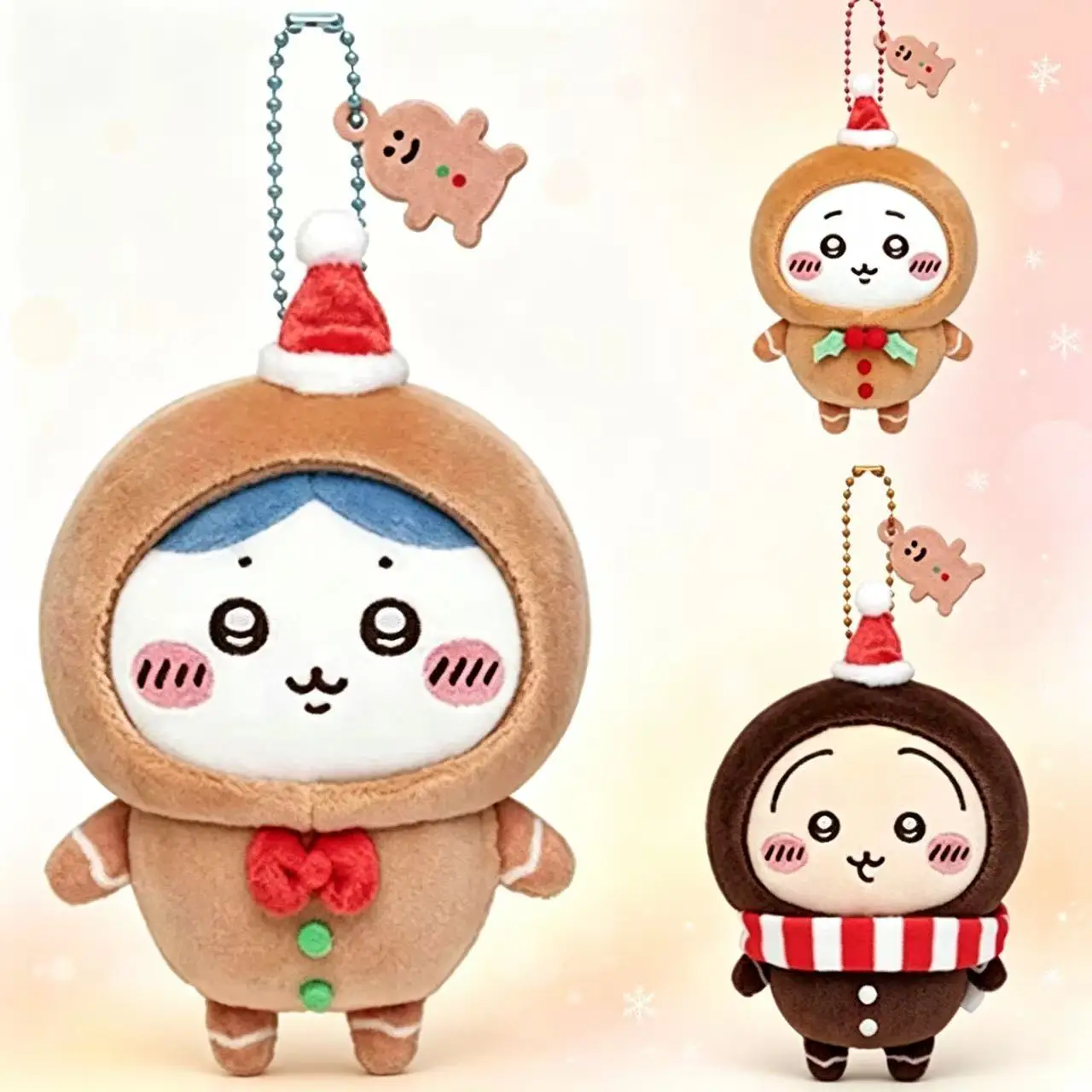 Cute Cartoon Chiikawa Christmas Gingerbread Man Hachiware Plush Creative Hanging Decoration Christmas Socks Figurine Gift
