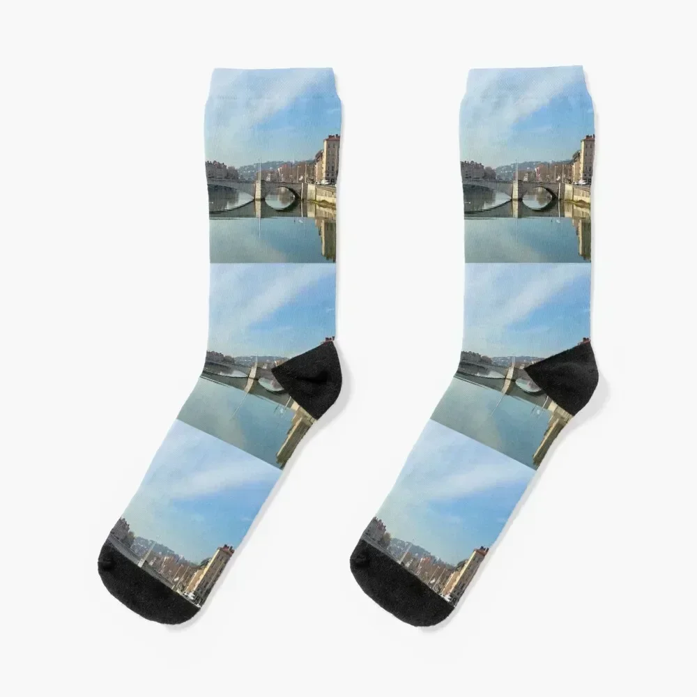 Bonaparte Bridge, Lyon - France Socks essential Non-slip compression anti slip football Boy Child Socks Women's