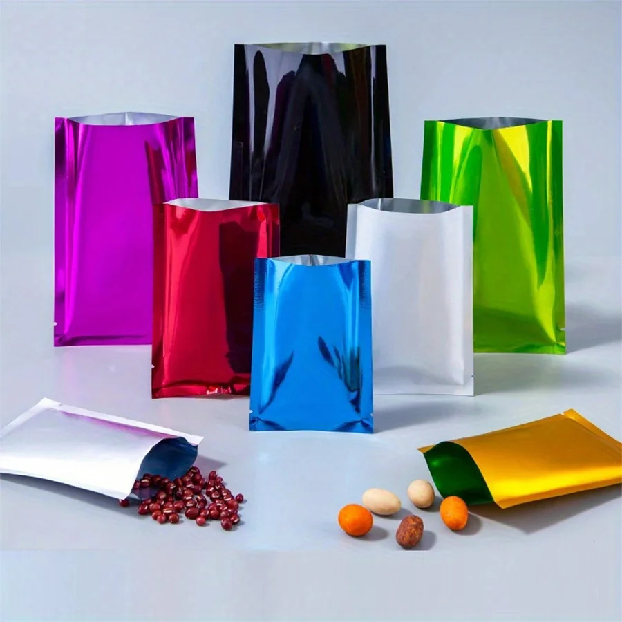 Matte Aluminized Flat Mylar Pouch Custom Print, Lightproof Heat Seal Mini Bag For Snack Cosmetic Jewelry Storage Pack