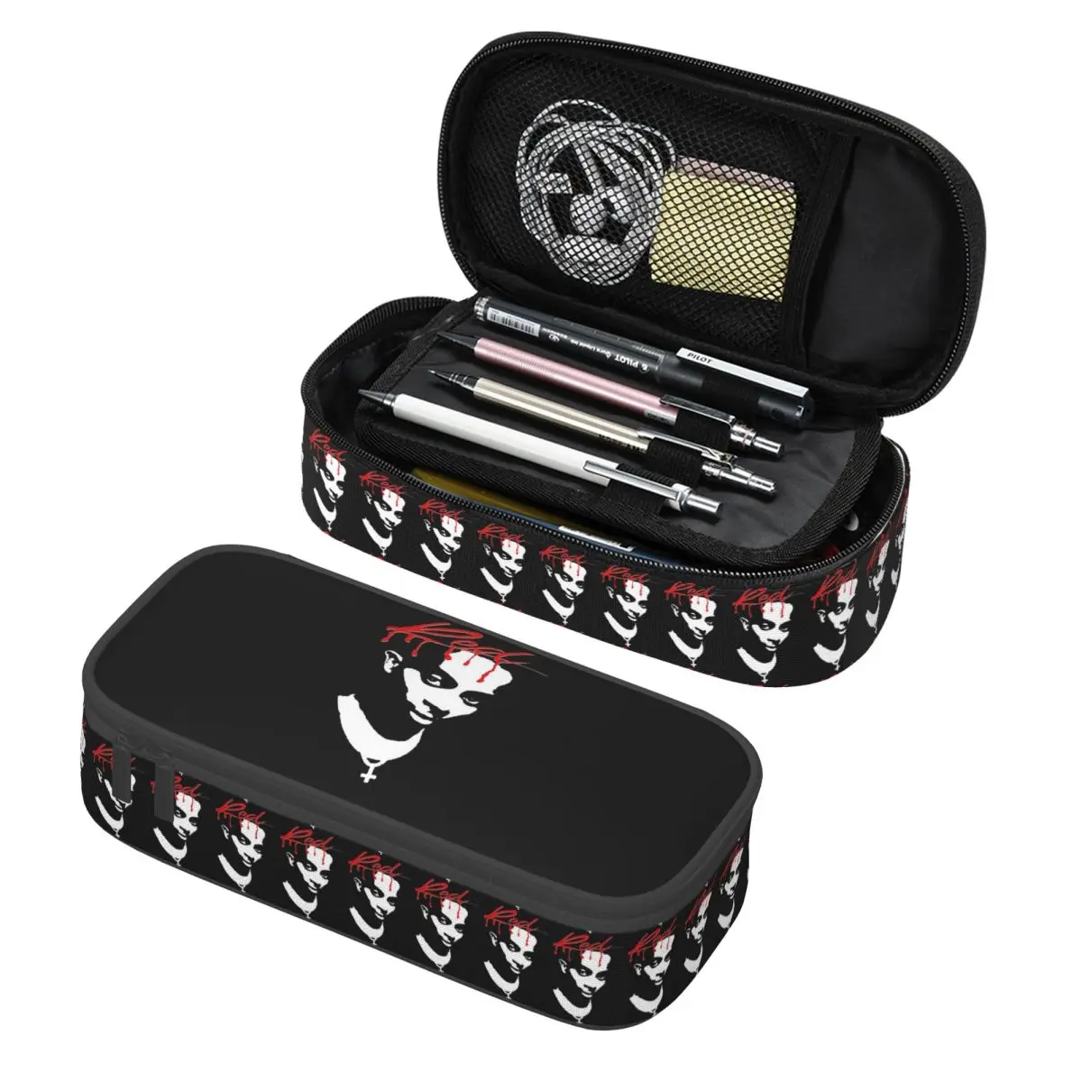 Playboi Carti Whole Lotta Red Album Cover Pencil Cases Pen Holder Storage Stationery Supplies Large Storage Pen Box Pencil Bag