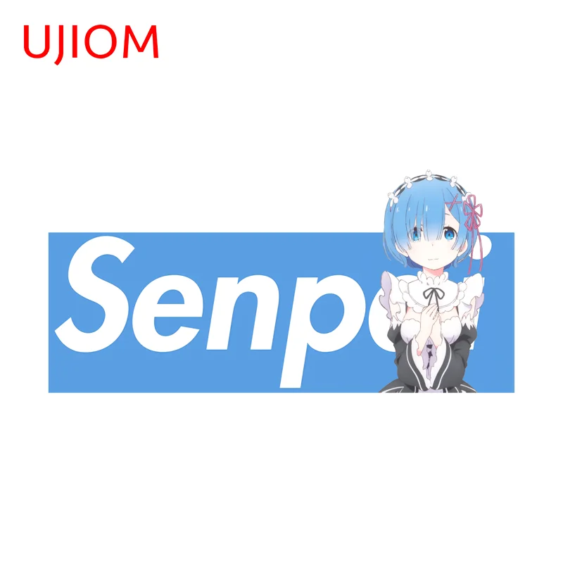 UJIOM Rem Ram Senpai Wall Sticker Pretty Anime Figure Scratch Proof Picture Enchanting Attractive Edgy Decal Art Home Decor