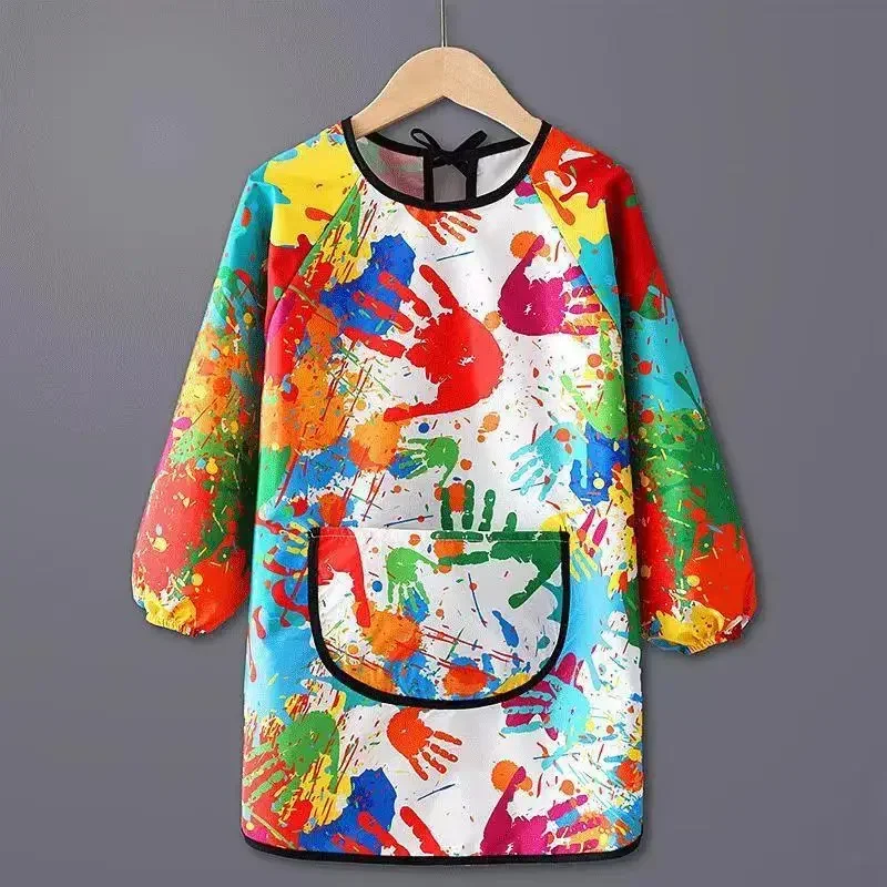 Children Painting Apron Sleevelet Art Students Clay DIY Clothes Waterproof Kindergarten Doodle Bib for Clay Pottery Easy Clean