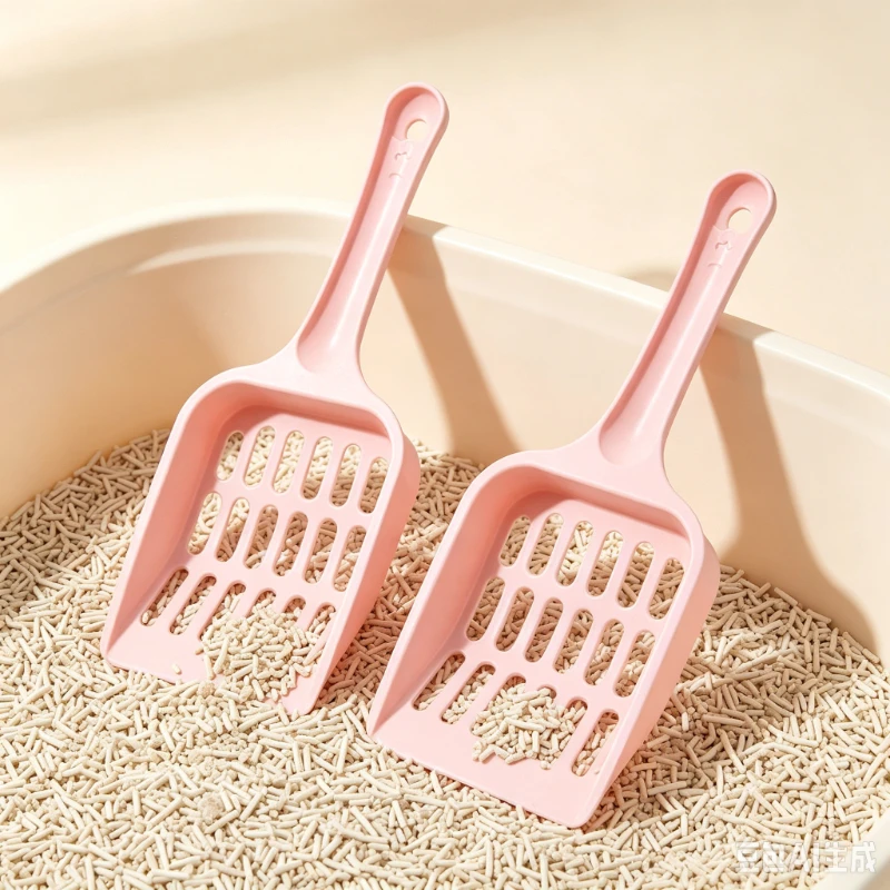 Nordic Plastic Cat Litter Scoop Hole Sifting Kitty Poop Shovel Durable Pet Waste Cleaner Household Cat Litter Cleaning Tool