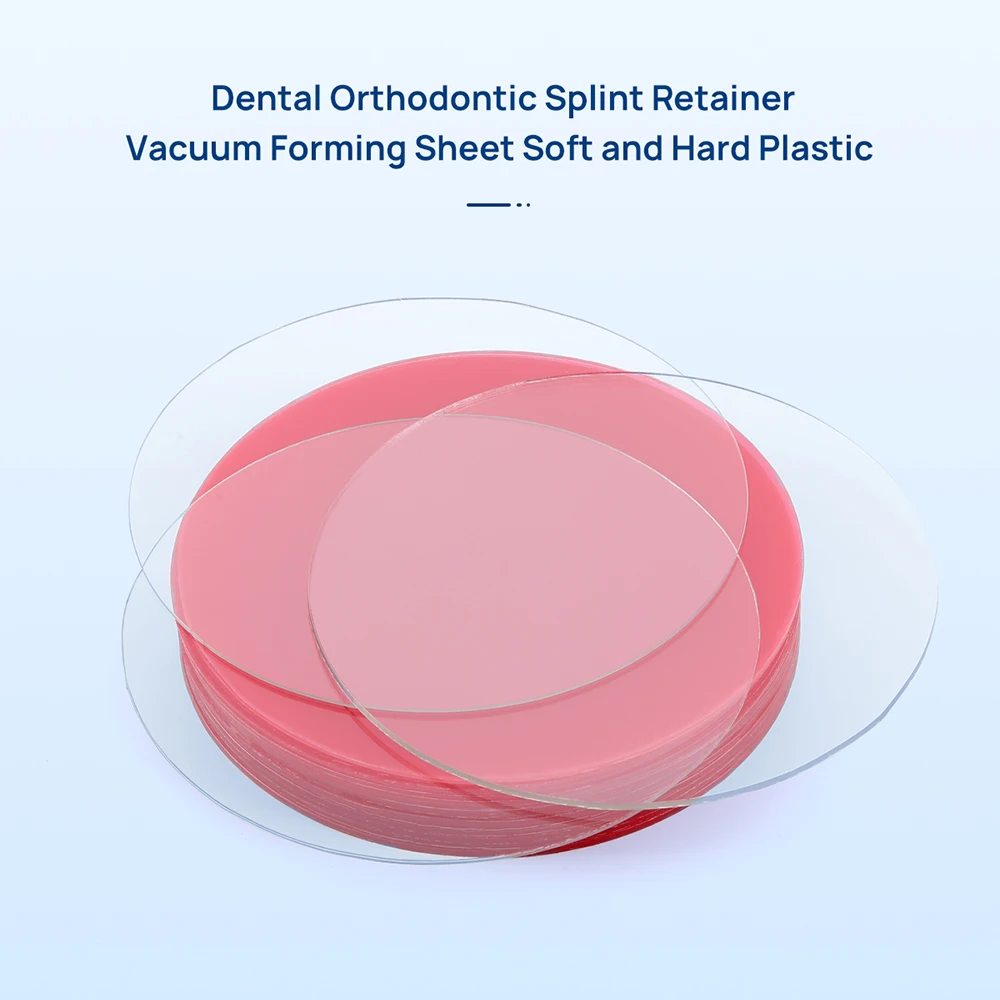 AZDENT Dental Orthodontic Splint Retainer Vacuum Forming Sheet 1.0/1.5/2.0mm Soft/Hard Round Shape Thermoforming Material