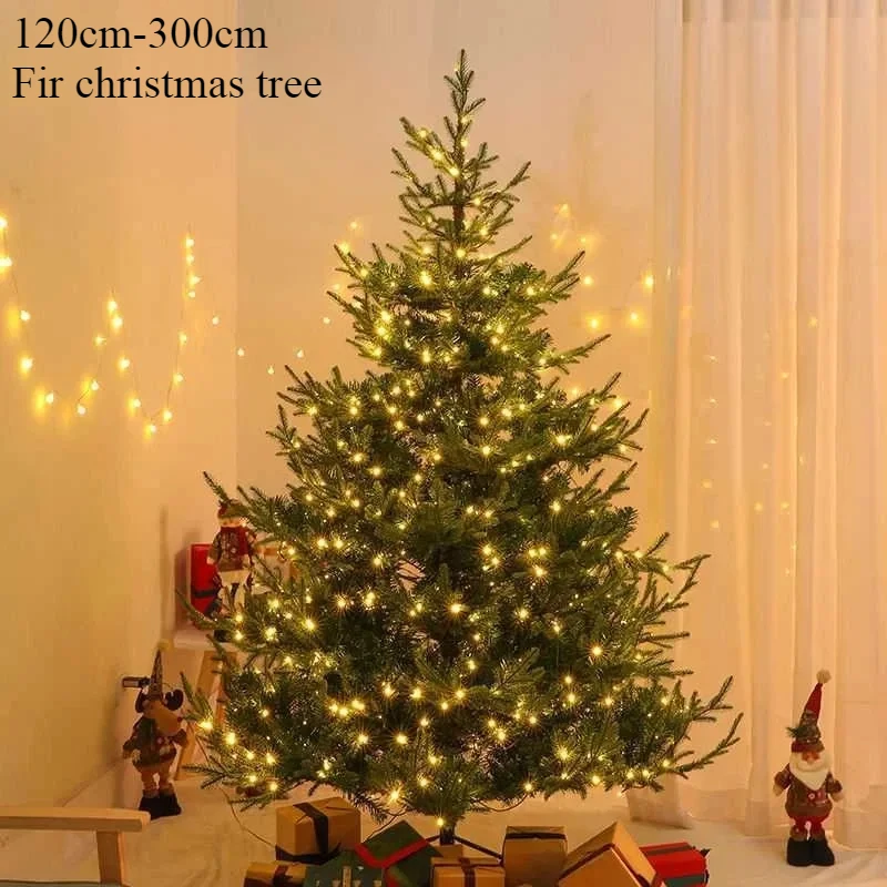 PE+PVC Artificial Christmas Tree with LED Lights Christmas Tree Decoration Home Christmas Party Xmas Tree Decor Supplies