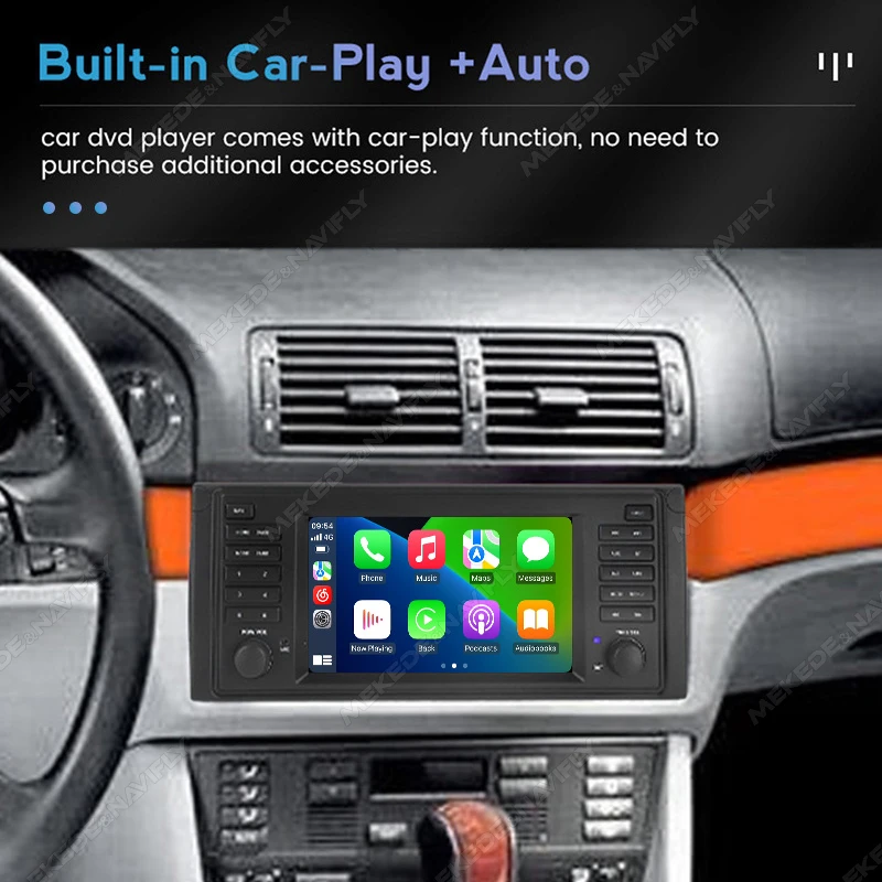 Navifly-reproductor multimedia con Android 13 para coche, Sistema inteligente con Carplay y navegación GPS automática, para BMW E53, E39, X5, M5,