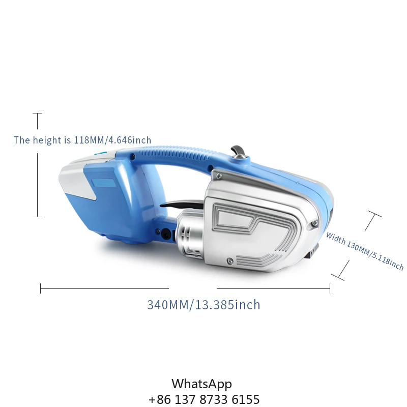 13/16 バッテリー式ハンドヘルド結束機 電動シュリンク包装機 PP/PET用 半自動結束工具
