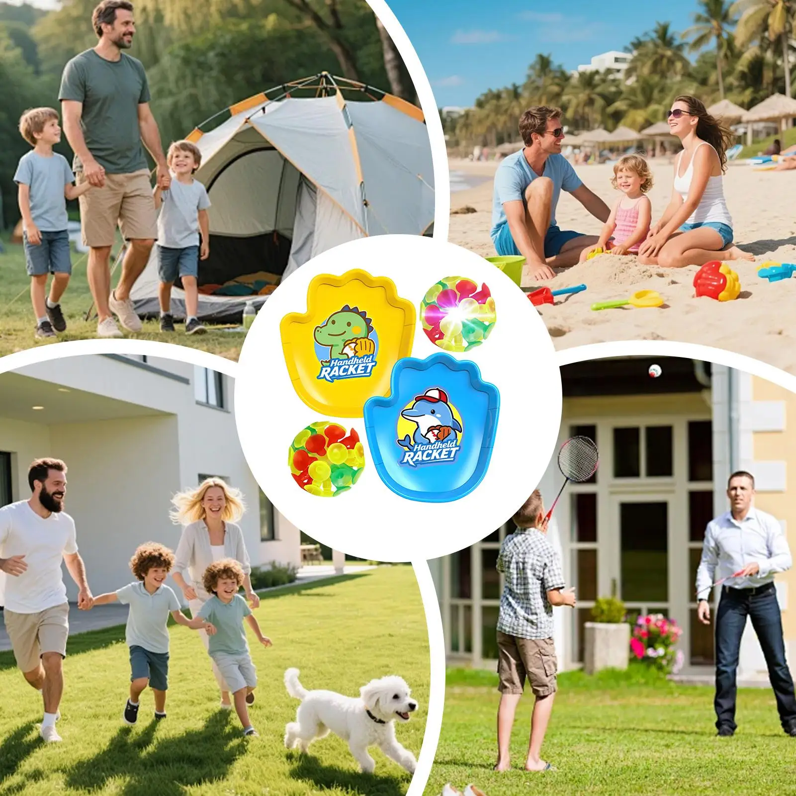 Sticky Ball Catch Game Outdoor Sports Toy Light-Up Toss And Catch Ball Game Set For Kids Boys Girls Beach Yard Playground