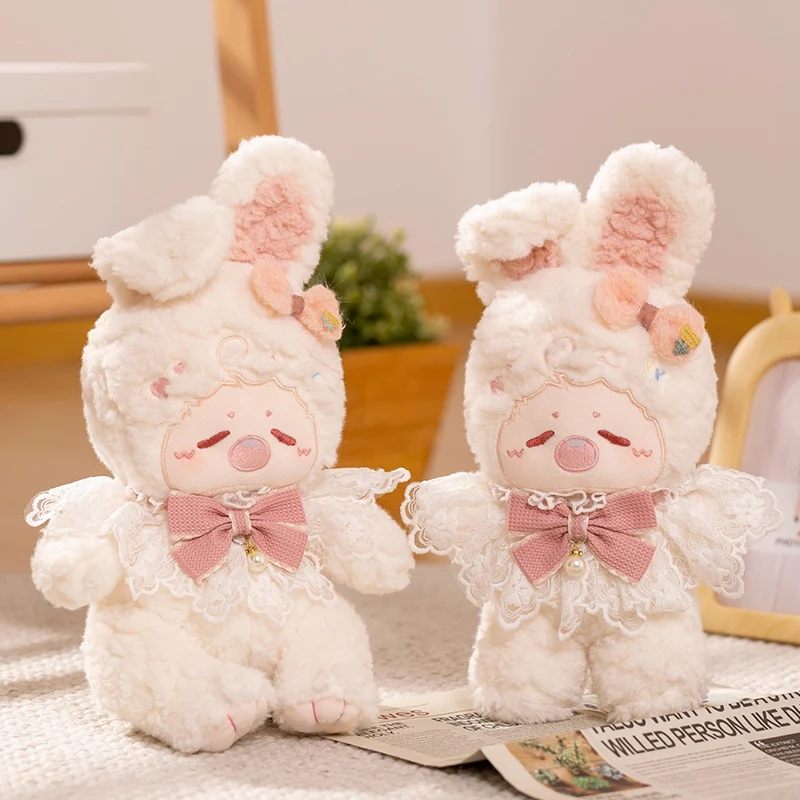 

Super Soft Sleepy Rabbit Plush Doll Cartoon Stuffed Animal Fluffly Bunny With Ears Can Bend Babys Accompany Toys for Girls Gifts