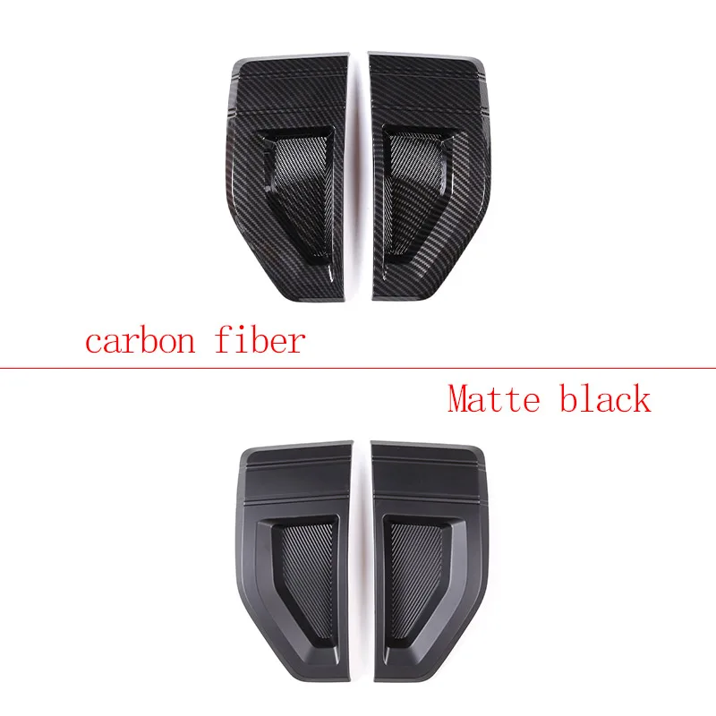 For Ford Maverick 2022-2024 ABS Carbon Fiber Car Fender Side Air Vent Cover Trim Shark Gills Side Vent Sticker Accessories