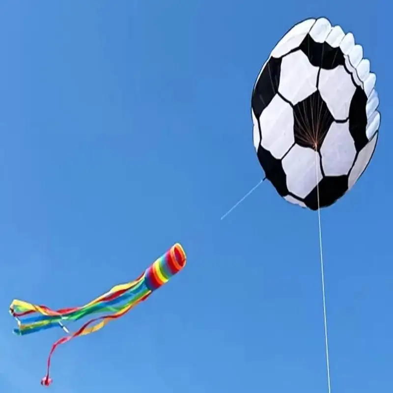 6M Long Floating Tail Football Shaped Outdoor Beach Kite Professional Frameless Easy To Operate Tear Resistant and Foldable