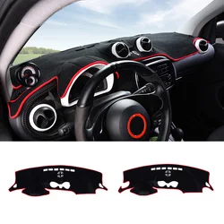 Car Dashboard Decorative Cushion Center Console Light-Proof Pad Non-Slip Mat For Smart Fortwo 453 Fortwo 451 2009 2010 2011-2015